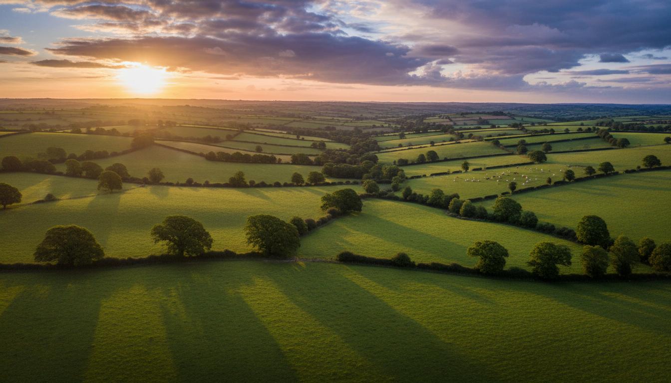 Rolling green hills of the Dorset AONB around Armswell Farm